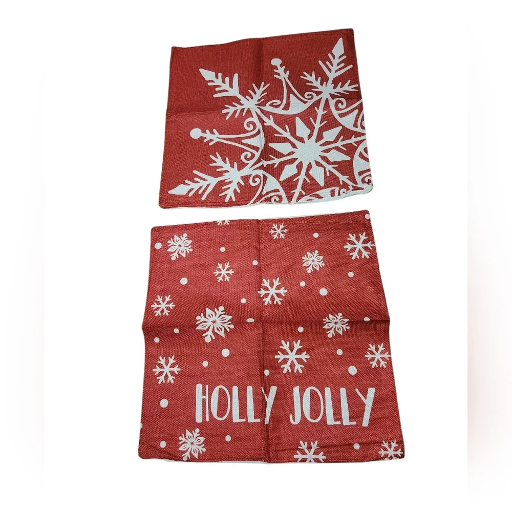 Festive Holiday Pillow Covers Set Of 4